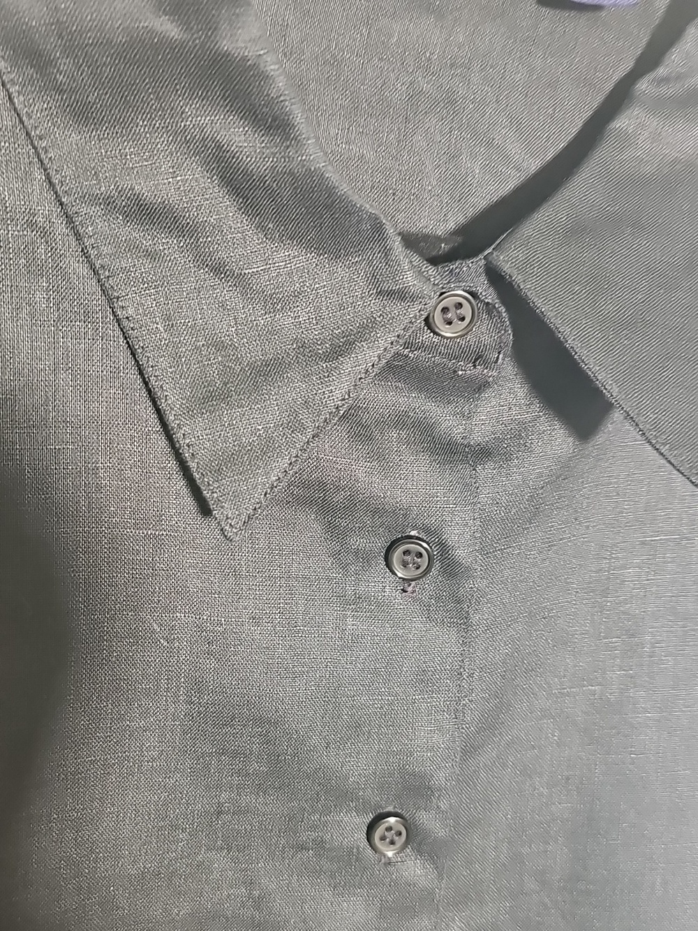 Westbound Womens Black Relaxed 100% Linen Button-Up Size 3X Top - Picture 3 of 7